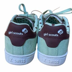Girl Scout x K-Swiss Court 66 collab sneakers Thin Mint version, size 4. Rare